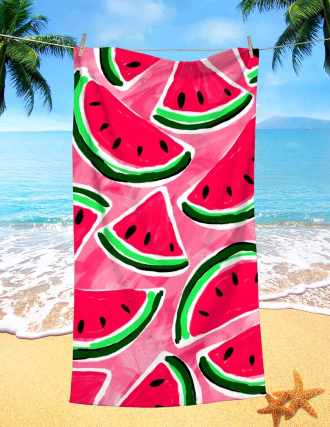 fruit watermelon towels