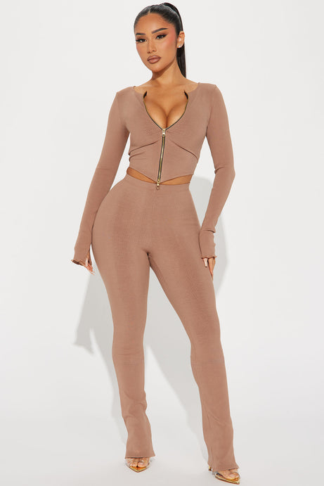 Kira Snatched Pant Set - Nude
