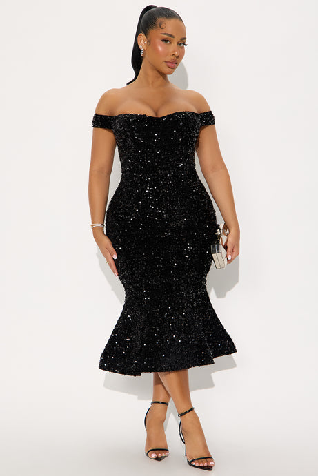 Alora sequin black