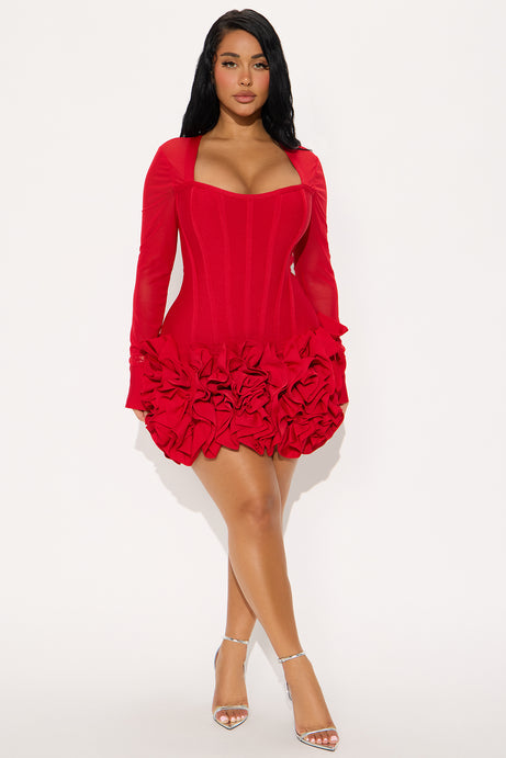 Blessed beauty long sleeve red