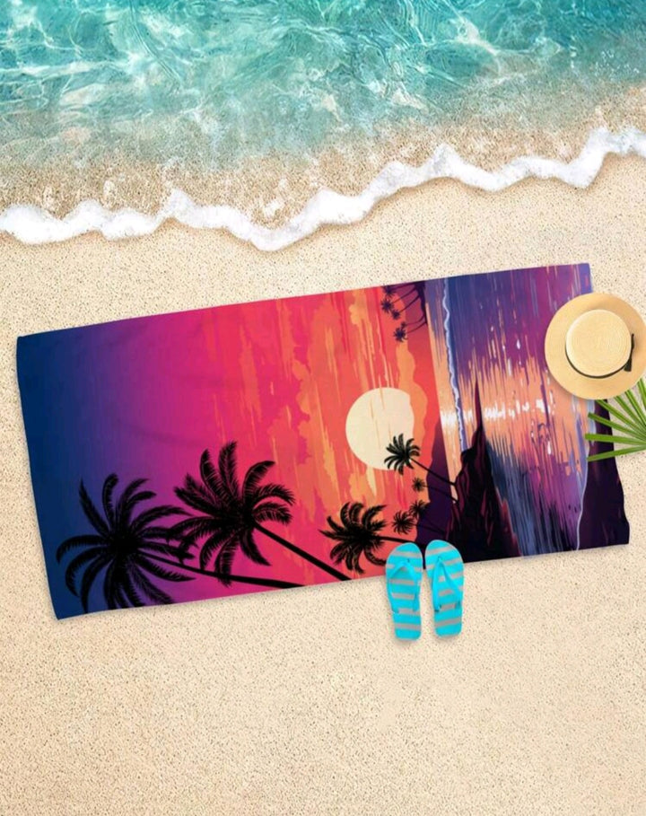 1pc sunset island beach towel