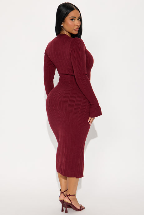 Vanilla crush sweater midi dress