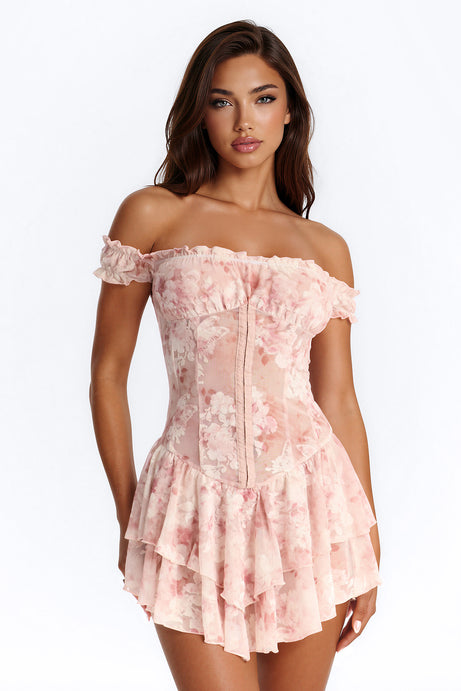 Lyla ruffle mini dress