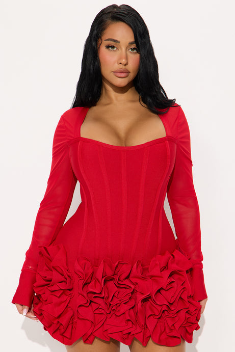 Blessed beauty long sleeve red