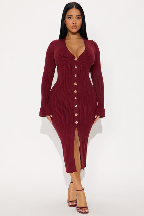 Vanilla crush sweater midi dress