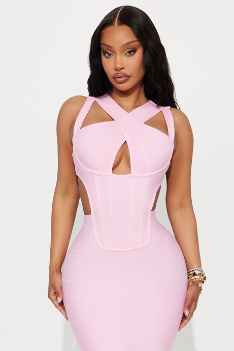 Center of attention bandage midi dress