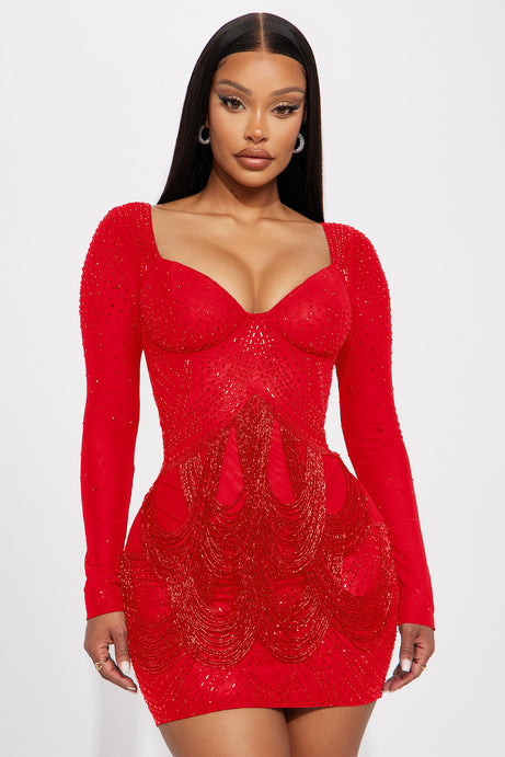 celeste rhineston red