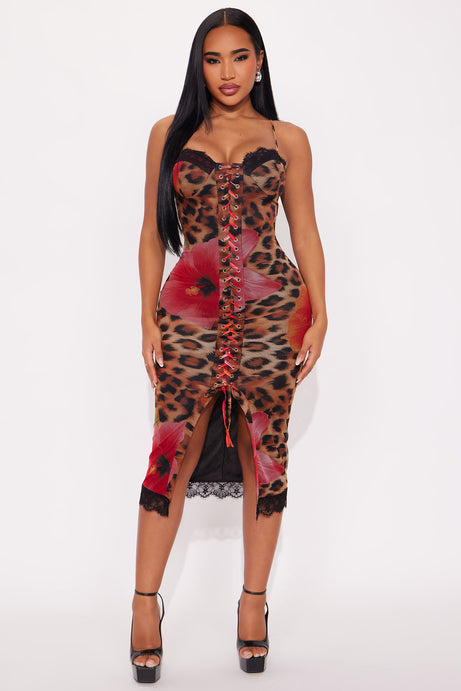 Wild beauty mesh midi