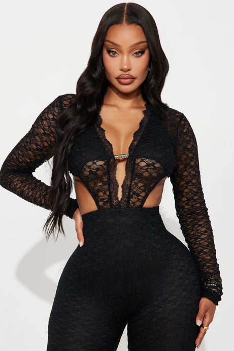 Anitta lace open back jumpsuit