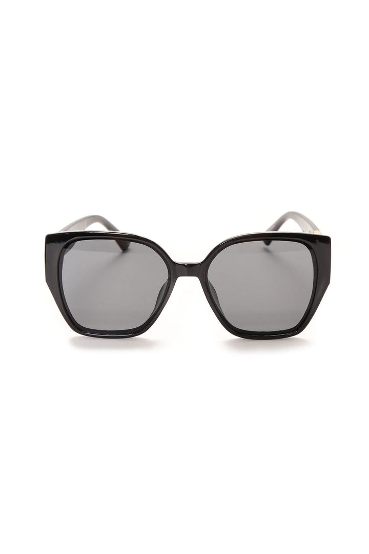 Living In The Fast Lane Square Sunglasses - Black