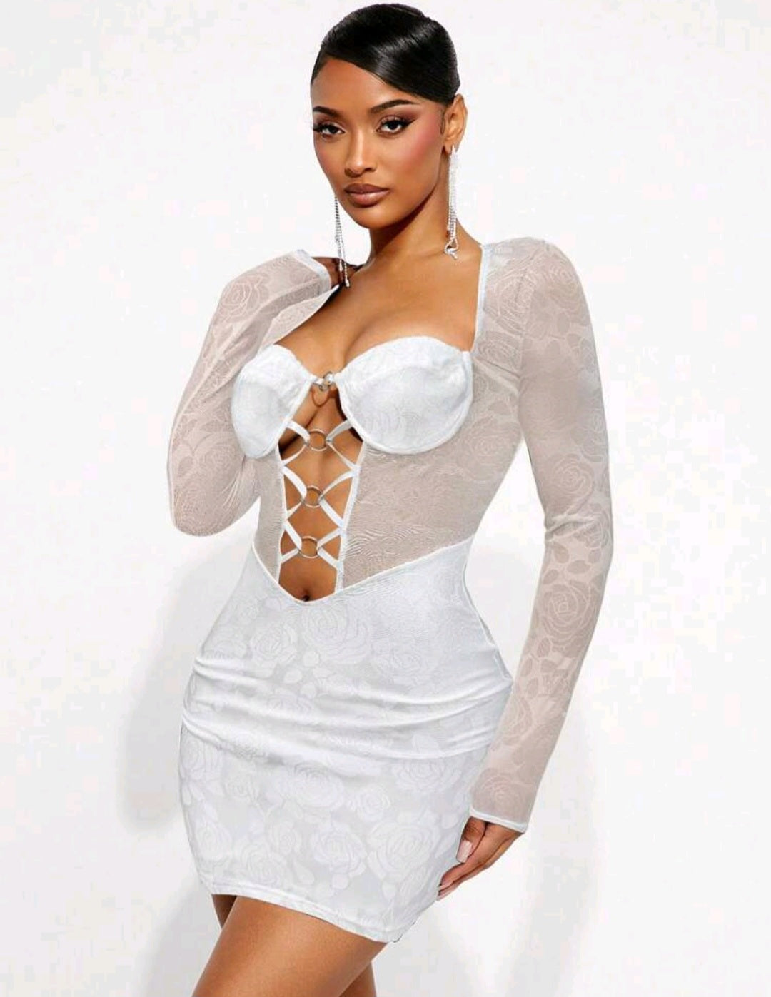 Long sleeve mini dress