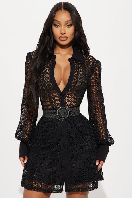 OCEANA BELTED CROCHET (Black)