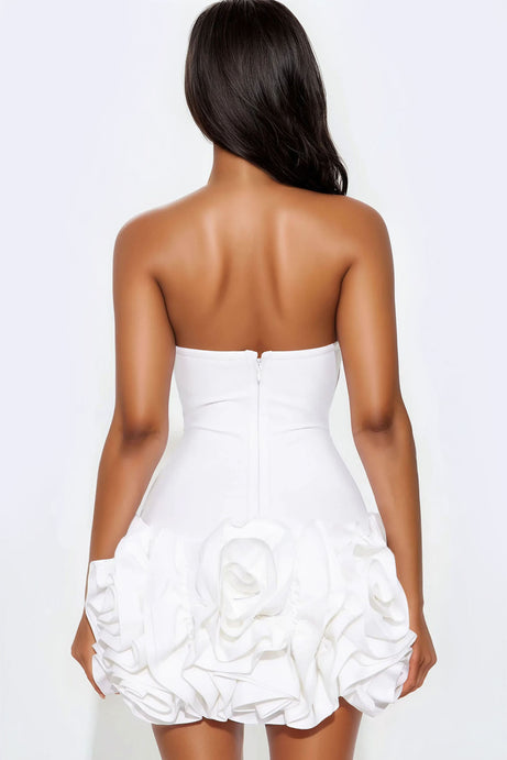 Beauty ruffle bandage Mini Dress