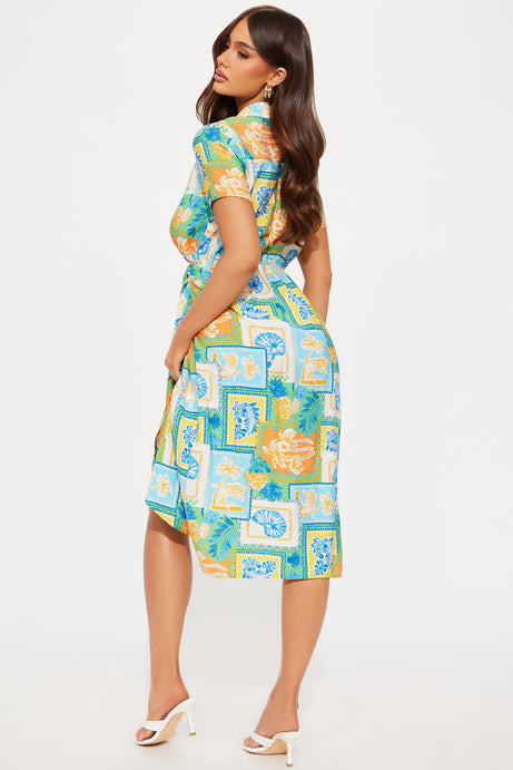 Travel Day Wrap Midi Dress