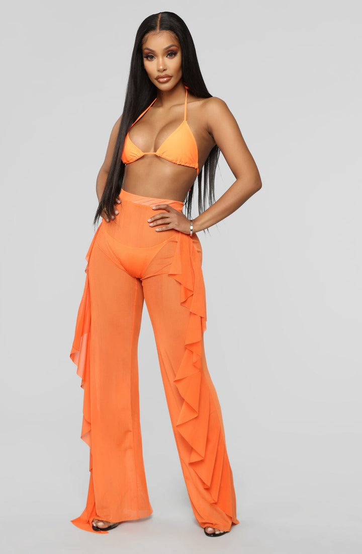 Pants orange neon