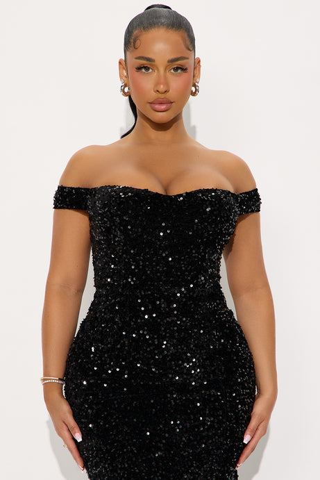 Alora sequin black
