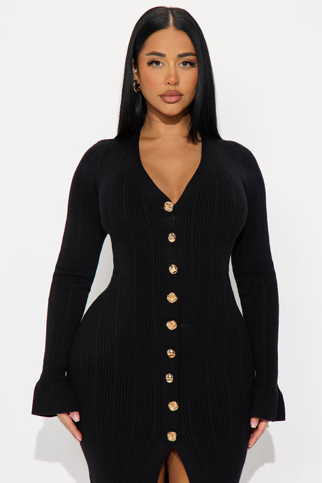 Vanilla crush sweater midi black
