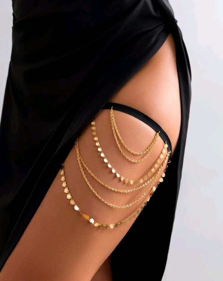 Disc Decor Thigh Chain