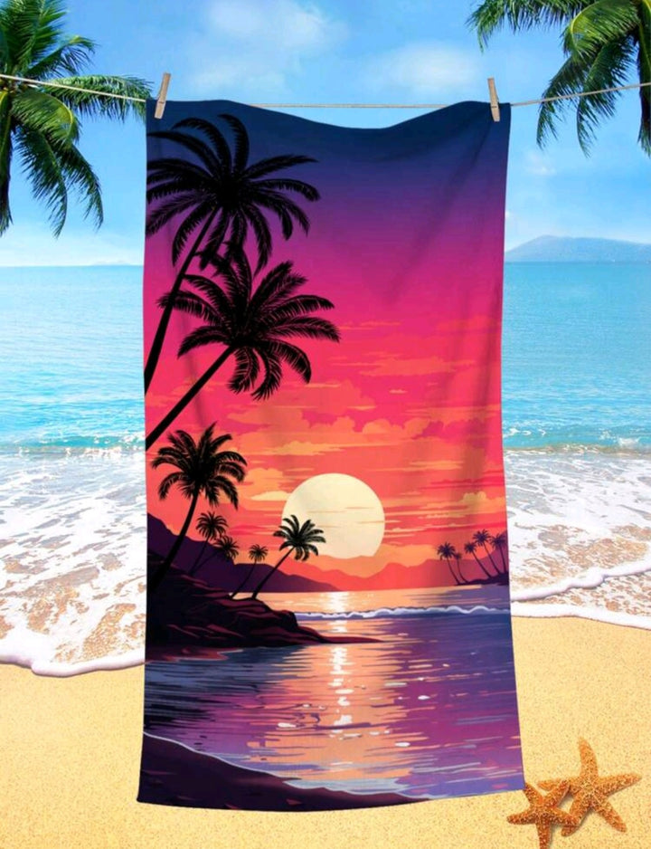 1pc sunset island beach towel