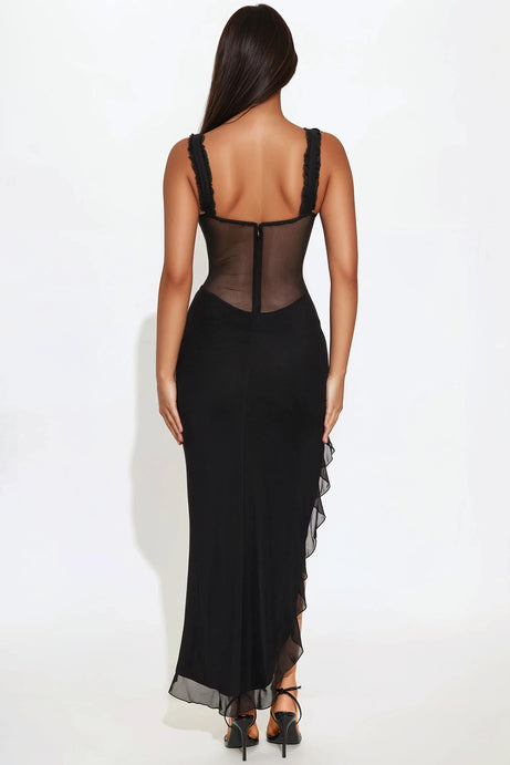Zarina mesh maxi dress